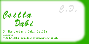 csilla dabi business card